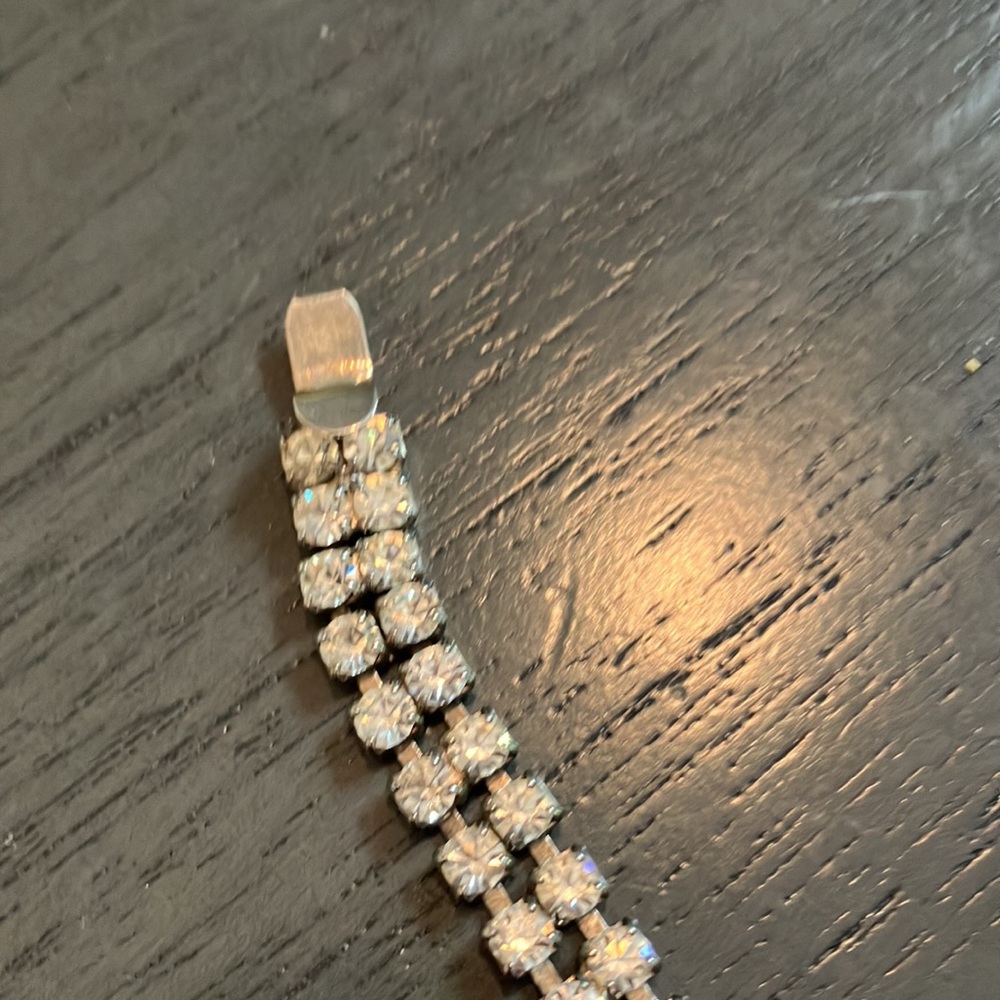 Vintage double stranded rhinestone necklace - Picture 3 of 4